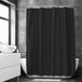 Loti Living Rideau de douche antibactérien – Noir – Anneaux inclus – Imperméable – Polyester – Rideau de douche 180x200 cm