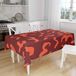 Bonamaison Tafelkleed, Anti-Mold, Sneldrogend, Waterdicht, 100% Polyester Tafellaken, Oranje Bordeaux, 140 x 160 Cm - Ontworpen en Vervaardigd in Turkije