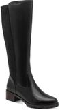 Marco Tozzi Dames Laarzen 2-25507-47 Zwart Leer/Textiel/Synthetisch Blokhak 5-7 cm