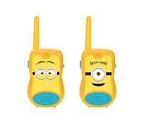 Lexibook, Verschrikkelijke ikke, Walkie-talkies Minions 200m, Communicatiespel voor kinderen, 2 communicatiekanalen, Riemclip, Geel, TW12DES