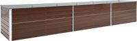 vidaXL Verhoogde Plantenbak - 480x80x77 cm - Gegalvaniseerd Staal - Bruin