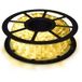 Costway - 30m Lumières de corde LED d'extérieur avec 1080 ampoules et adaptateur secteur, Beige