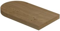 INK - Play Fontein Planchet met Blinde Bevestiging Rechts/links Afgerond in Echt Hout Fineer - 400x220x32 mm - Natur Fineer