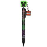 Minecraft Automatische balpen, zwarte inkt, schoolbalpen met topper + hangertje