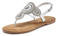 LASCANA Teenslipper bruin / zilver
