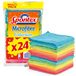 SPONTEX - Set van 24 microvezeldoeken collectie – multifunctionele doekjes – verwijdert 99% van de bacteriën – 30 x 30 cm