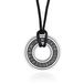 LGT JWLS Amulet Ketting Odin - Ronde Circel met Noorse Tekens Zilver
