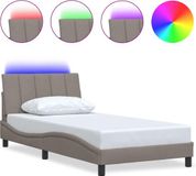 vidaXL Bedframe Hanko Stof Taupe 100x200 cm