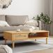 Maison Exclusive Table basse SENJA, aspect rotin, marron, 100x55x33 cm, pin