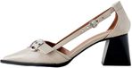 Next - Dames - Forever Comfort® pumps met tweedelige blokhak en gesp - Crème