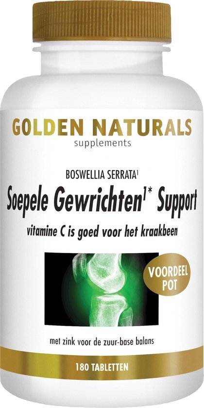 Golden Naturals Soepele Gewrichten Kraakbeen Formule Tabletten 180 st