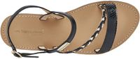 LES M.belarbi Batresse leren sandalen dames zwart