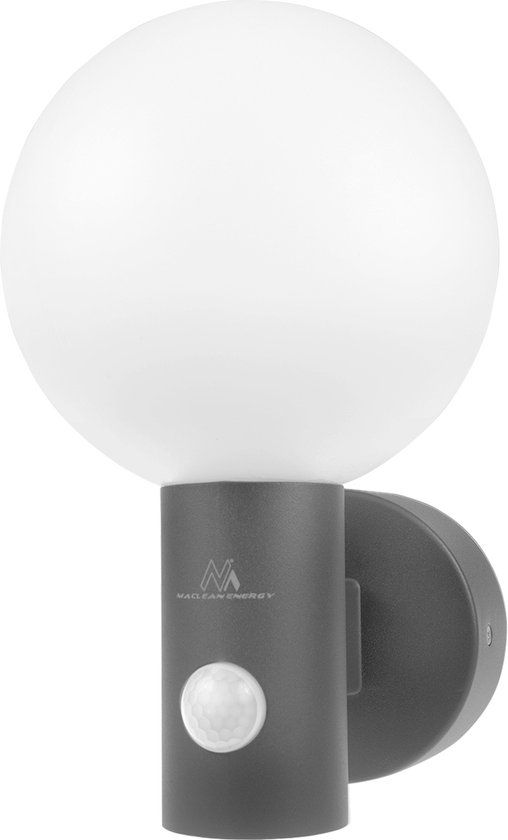 Maclean MCE515 LED Buitenlamp met PIR Bewegingssensor - 15W - 4000K - IP65 - Grijs