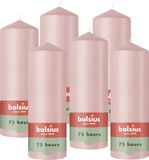 Bolsius Gladde Stompkaarsen Roze 6 Stuks 20 cm