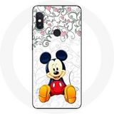 Maniacase Hoesje voor Xiaomi Redmi Note 5 Pro Mickey Mouse Bloemen Harten