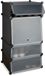Merkloos Relaxdays Schoenenkast kunststof rek 4 vakken systeem plug-in deuren kast h x b x d: 91 x 49 x 36,5 cm, zwart