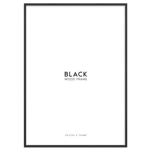 Poster & Frame Houten Lijst Zwart Acryl (30 x 40 cm)