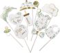 ARTYFETES - Kit Photobooth 11 Accessoires Oh Baby Eucalyptus Feuille d'Or et Or pour Baby Shower