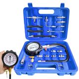 Brandstofdrukmeter brandstofdruktester - 0-140 PSI - Tweekleurige schaal - M8/m10/m12/m14 adapters - Voor benzinemotor