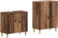 vidaXL - 2-delige Badkamerkast Set ARNHEM Oud hout Bewerkt hout