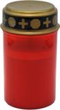 TopTen Grafkaars/gedenklicht - LED licht - rood - D6,8 x 12,3 cm