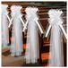 Icecat Lot de 4 nœuds de chaise avec tulle pour décoration de mariage
