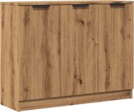 vidaXL Dressoir 90,5x30x70 cm bewerkt hout artisanaal eikenkleur