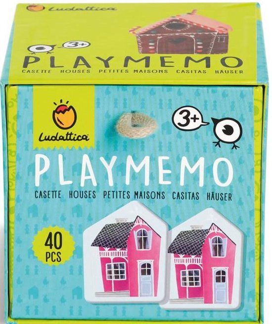 Ludattica Memo Houses Junior - 40 Stuks - Karton - Multicolor