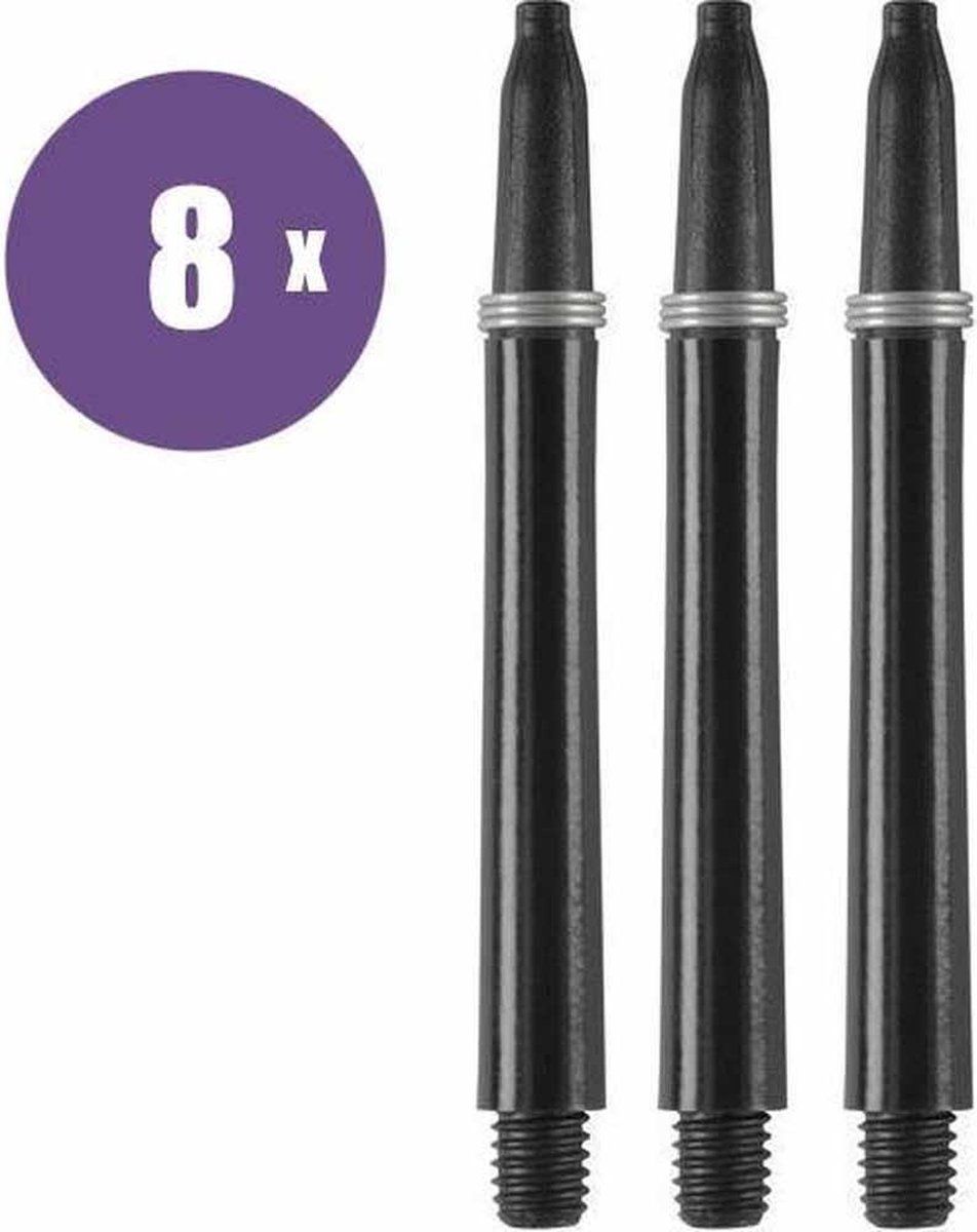 ABC Darts Shafts - Kunststof Zwart - Medium - 8 sets