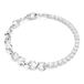 Swarovski Matrix Armband, Rond Slijpsel, Wit, Rodium Verguld