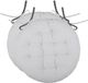 Stof Textile coussin de siège rond - 2x - gris clair/foncé - 2 faces - 38 cm - fermeture à cordons