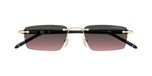 Montblanc Lunettes de soleil Homme Doré Carré Violet 54mm