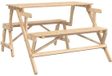 vidaXL Picknicktafel met banken 2-in-1 ombouwbaar massief vurenhout