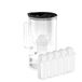 Wessper Waterfilterkan met LED-indicatorr, 2 liter, Glazen Water filter karaf, Compacte waterfilter kan met actief kool filter, 5 Classic filterpatronen, BPA-vrij - Zwart