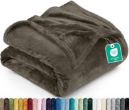 Utopia Bedding Bruin Deken Polar Fleece 300 GSM Luxe Deken voor Bank, Bed, Antistatisch, Zacht en Pluizig (259 x 228 cm)