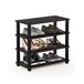Furinno TURN-S-TUBE Schoenenrek, 4-laags schoenenorganizer, schoenenopslag, 11,6 x 23,6 x 22,3, voor kastenentree, kantoor, garage, espresso/zwart