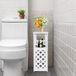 Petit meuble de rangement blanc pour la salle de bain, 3 étagères