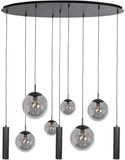 Steinhauer Bollique Hanglamp | 6x E27 + 3x GU10 | Dimbaar | Zwart