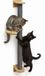 Omnideal GmbH & Co.KG Poteau griffoir mural de 102 cm avec 1 étagère en bambou - Arbre d'escalade pour chat en sisal - Poteau griffoir avec fixation murale