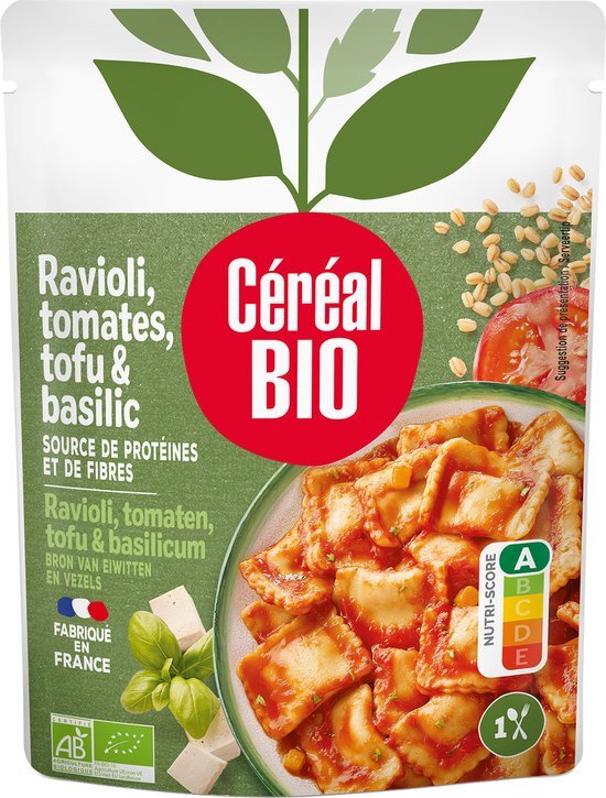 Cereal Ravioli tofu tomaat basilicum 267 gram