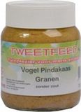 Tweetfeed Vogelpindakaas zonder zout 360 gram GP Granen in glazen pot