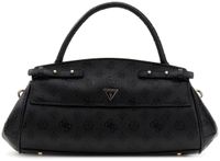 GUESS Diana Top Handle Flap Black Logo Handtas Schoudertas Zwart