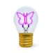 Legami - Tafellamp in gloeilampvorm, oplaadbaar met USB-kabel, draadloos, Bulb Fiction, thema vlinder, 6,8 x 10,3 cm