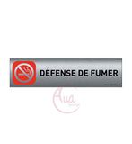 Deurplaat AUA SIGNALETIQUE Bedrukt geborsteld aluminium deurbord - 200 x 50 mm