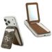 CG Mobile Guess PU 4G Magnetische Kaarthouder - Standfunctie/Spiegel Inbegrepen, Bruin, 11,9 cm