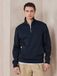 Next - Heren - N. Premium net geribbeld sweatshirt met textuur en korte rits - Blauw