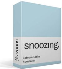 Snoozing Katoen-satijn Hoeslaken - 70x200 cm - Blauw