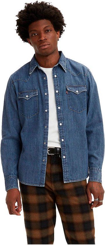 Levi's Barstow Western Standard Shirt - Men - Blue - Size M