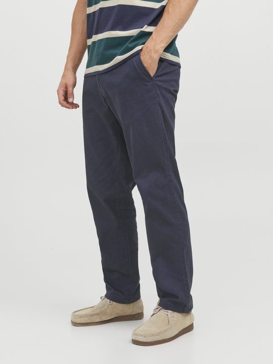 JACK & JONES Kane Dave Chino loose fit - heren chino - blauw - Maat: 33/34