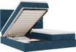 vidaXL Lit plateforme avec matelas 160x200cm velours bleu foncé
